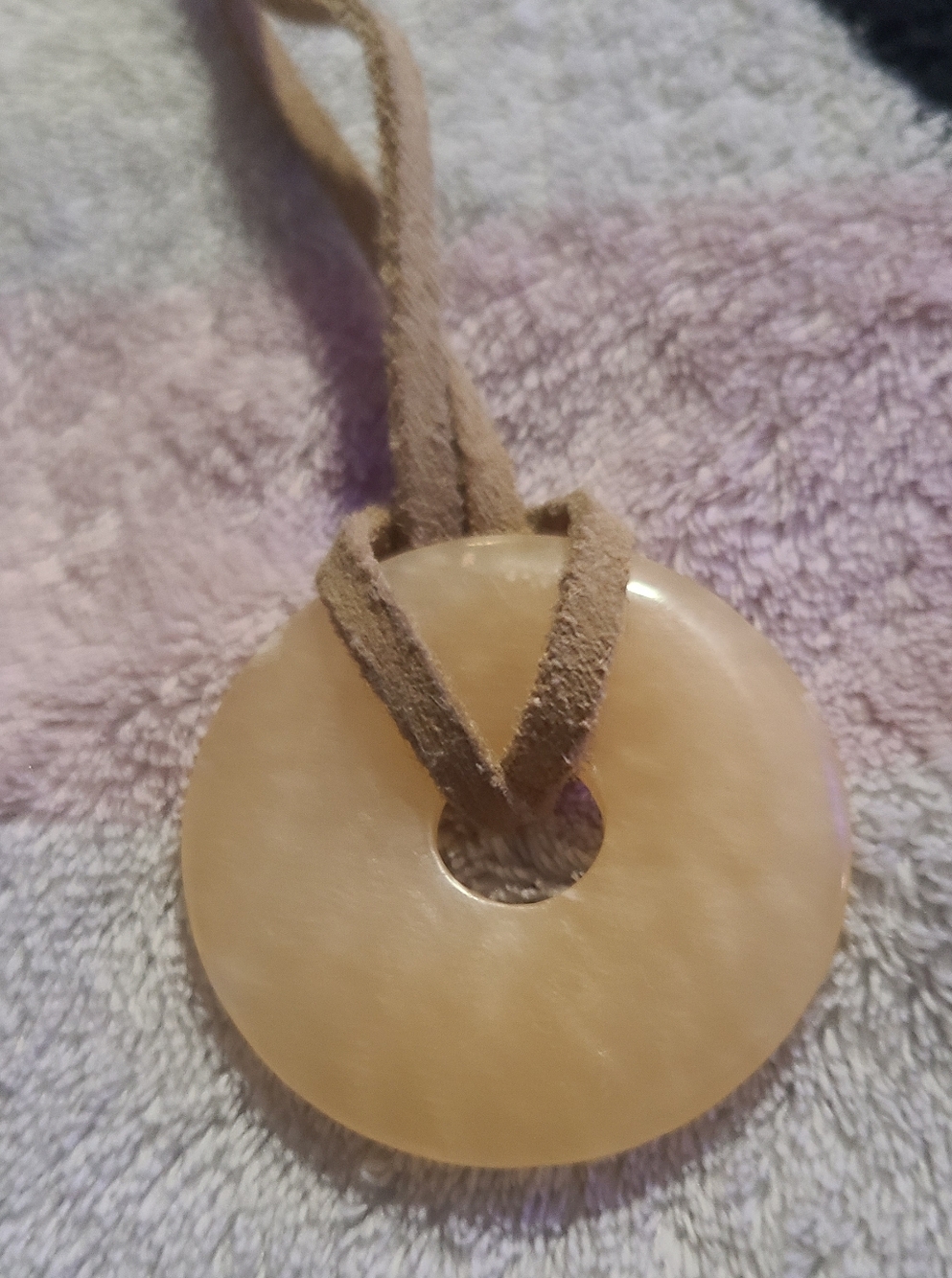 Yellow Jasper Donut Pendent - Picture 8 of 9